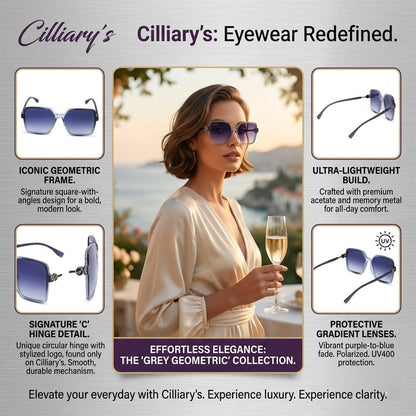 Cilliary's Honey Women's Designer Sunglasses | Size 59-15-148 (TransBlue)
