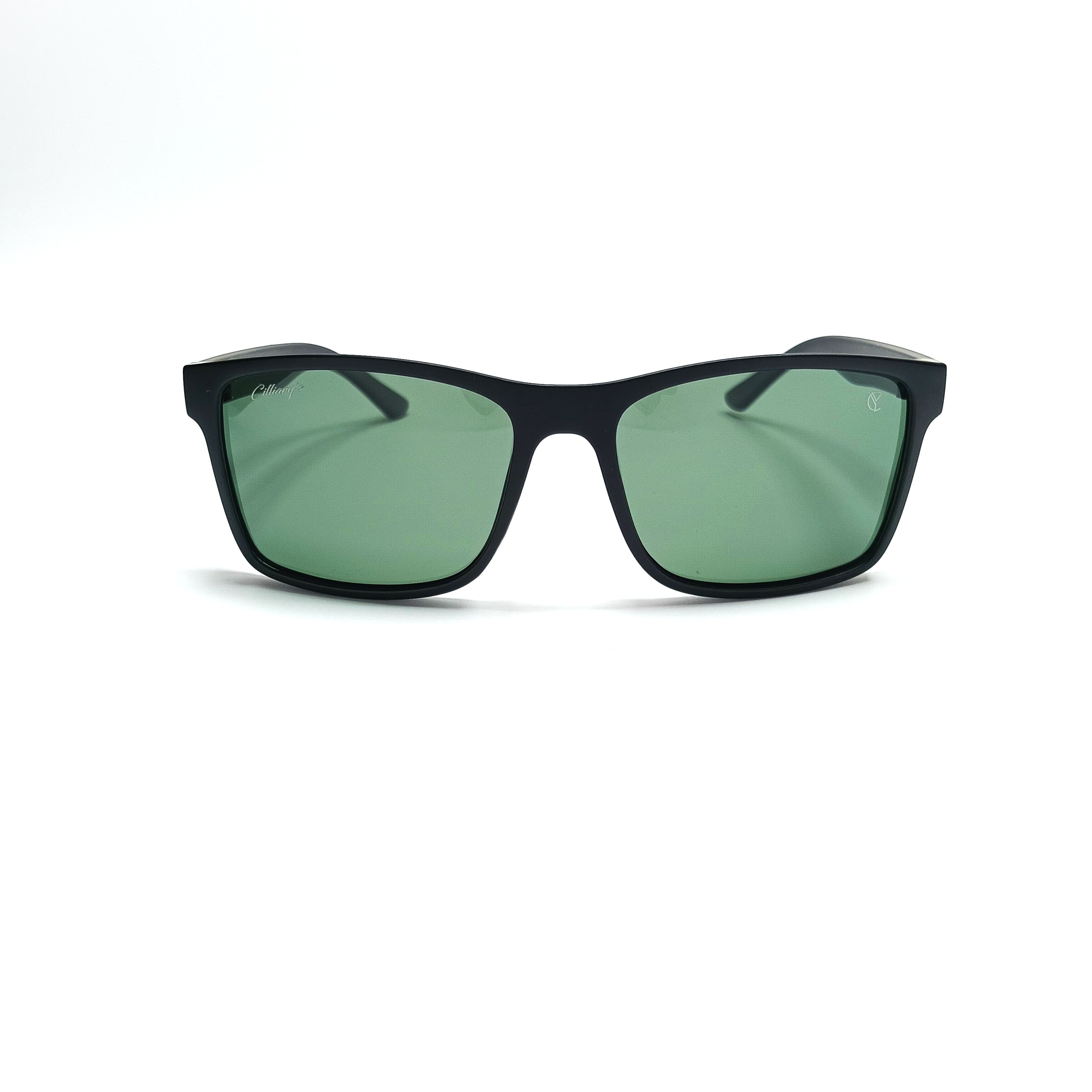 Blaze Polarized Matte Black & Emerald green Lens (Mens)