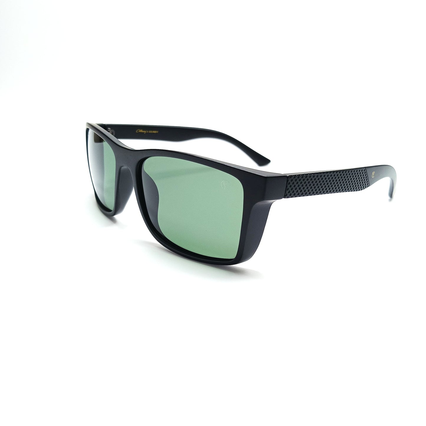 Blaze Polarized Matte Black & Emerald green Lens (Mens)