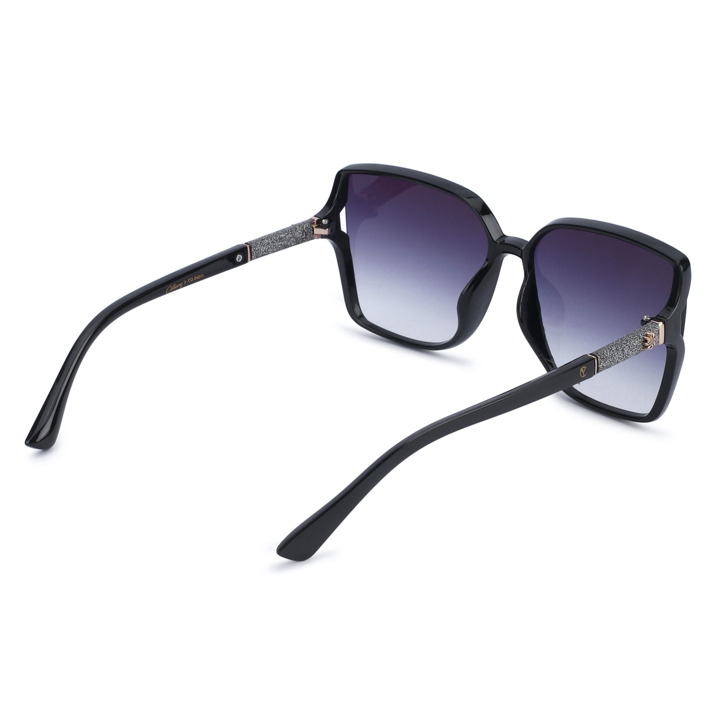 Cilliary's Cocoa Women's Oversized Square Sunglasses| Size 63-14-141 (Black)