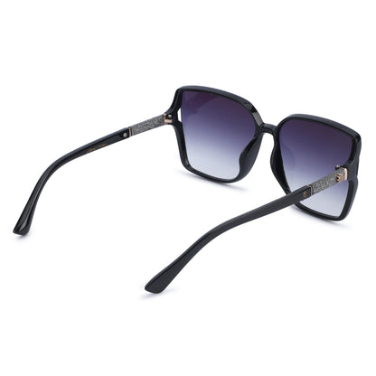 Cilliary's Cocoa Women's Oversized Square Sunglasses| Size 63-14-141 (Black)