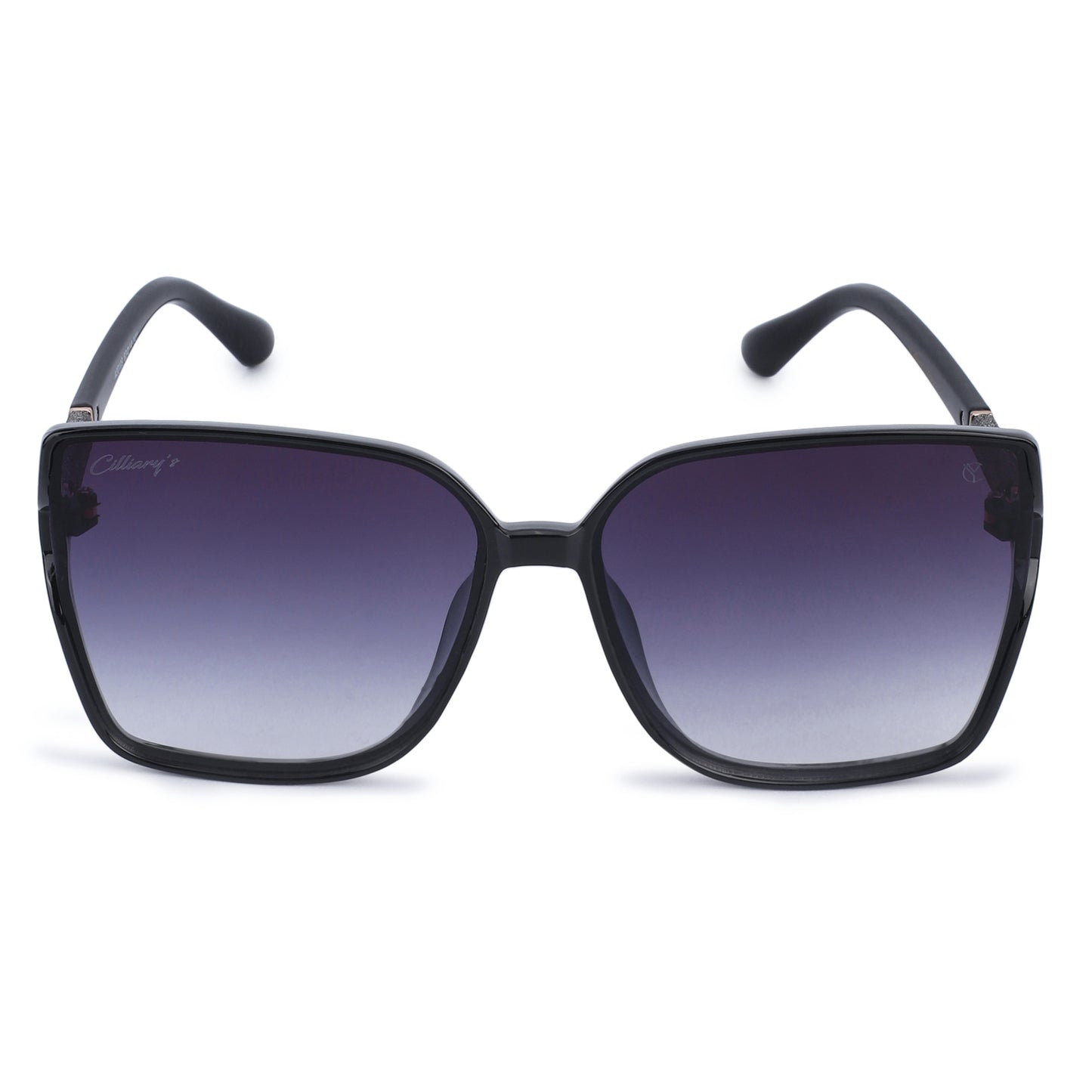 Cilliary's Cocoa Women's Oversized Square Sunglasses| Size 63-14-141 (Black)