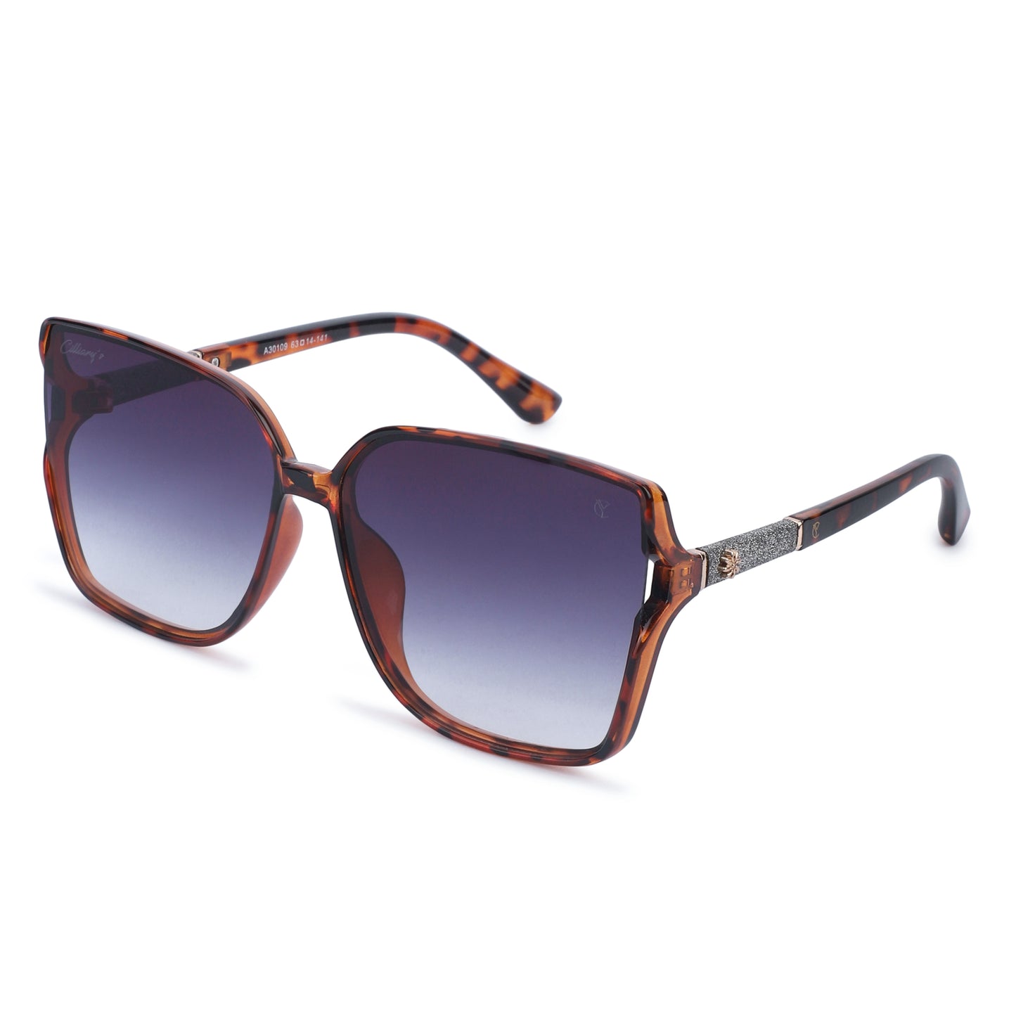 Cilliary's Cocoa Women's Luxury UV400 Sunglasses| Size 63-14-141 (LeopardBlue)