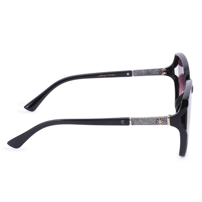 Cilliary's Cocoa Women's Luxury UV400 Sunglasses| Size 63-14-141 (BlackPink)