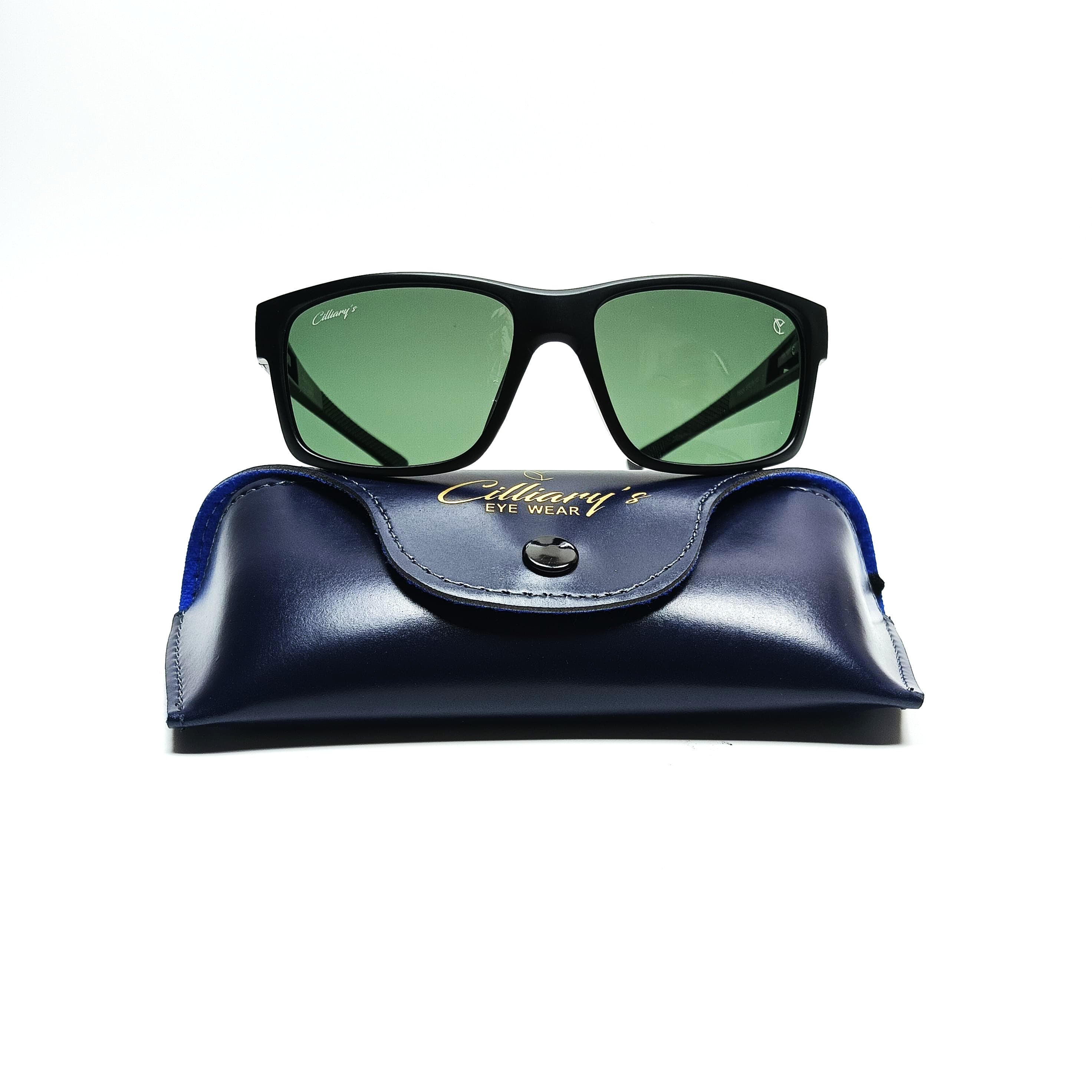 Curve Polarized Matte Black Emerald Green Lens (Mens)