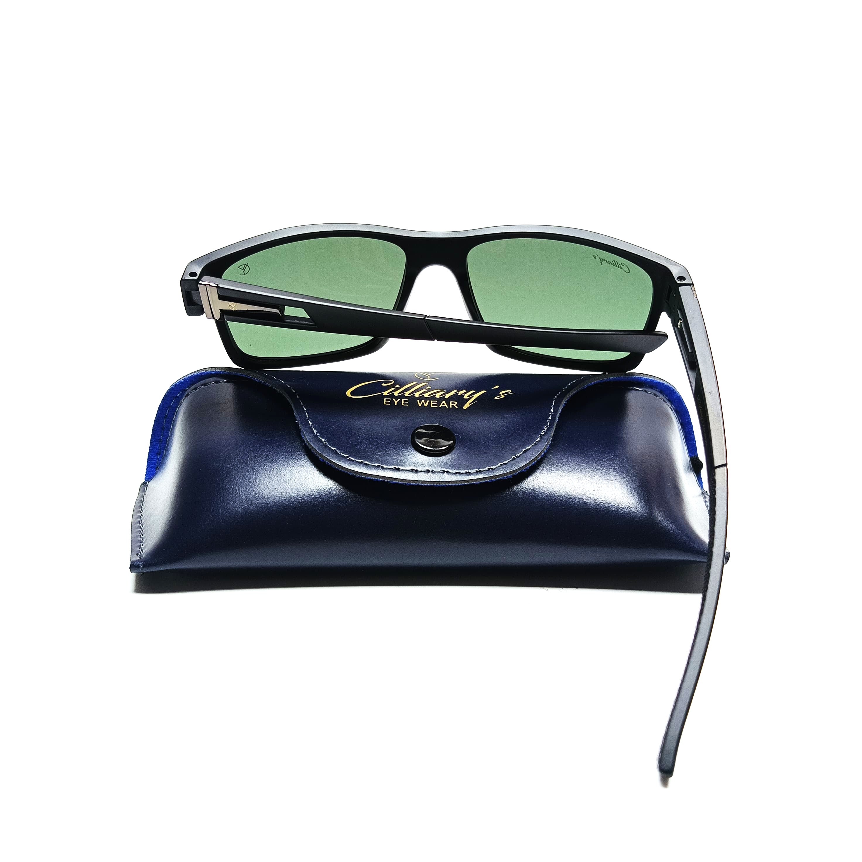 Curve Polarized Matte Black Emerald Green Lens (Mens)
