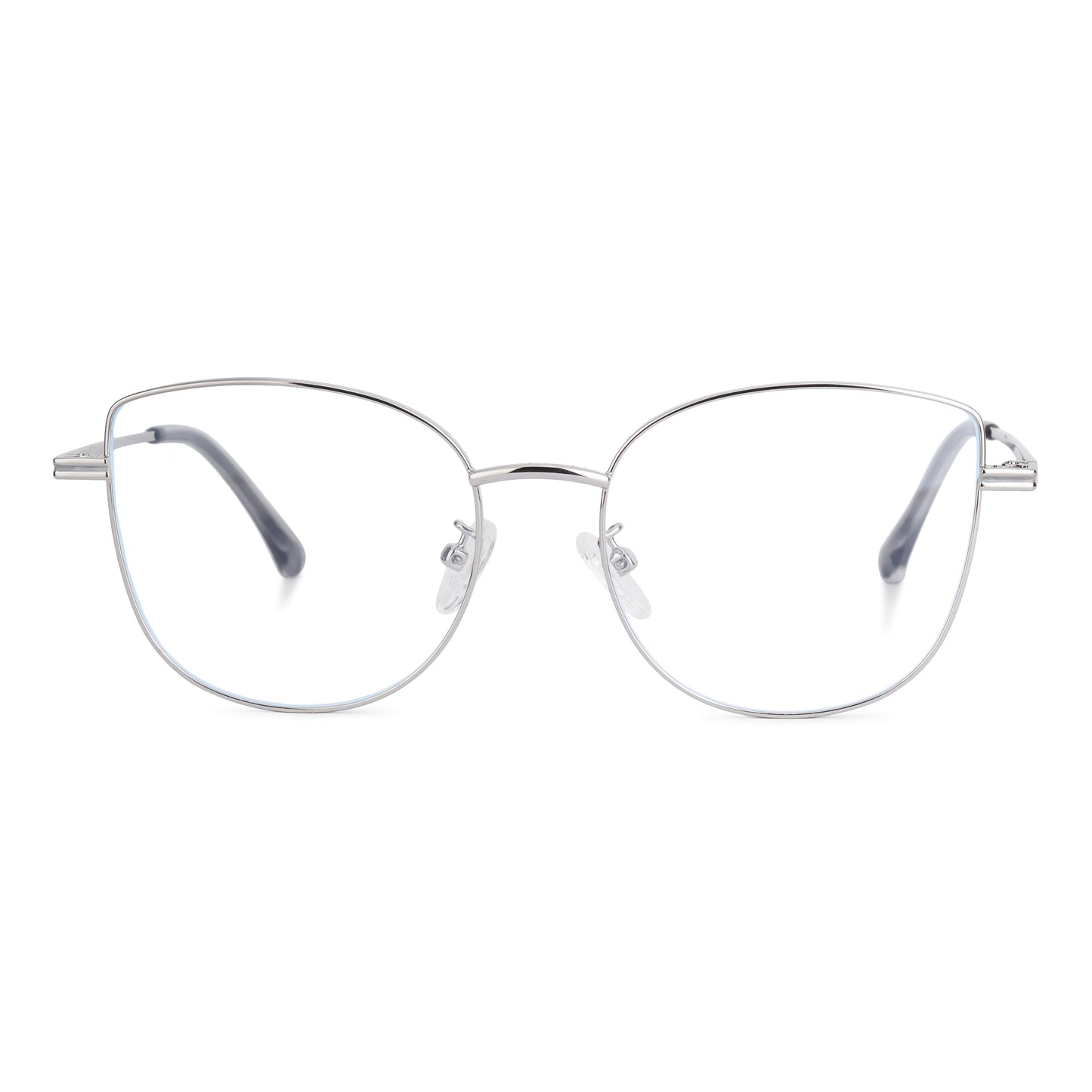 887 Blue Cut Eyewear | 51-17-140 Cat Eye Computer Glasses (Silver)