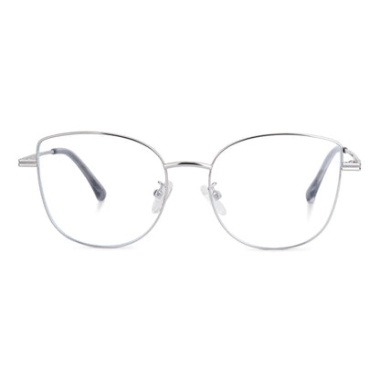 887 Blue Cut Eyewear | 51-17-140 Cat Eye Computer Glasses (Silver)