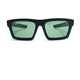 Glecks Polarized Matte Black Emerald Green Lens (Mens)