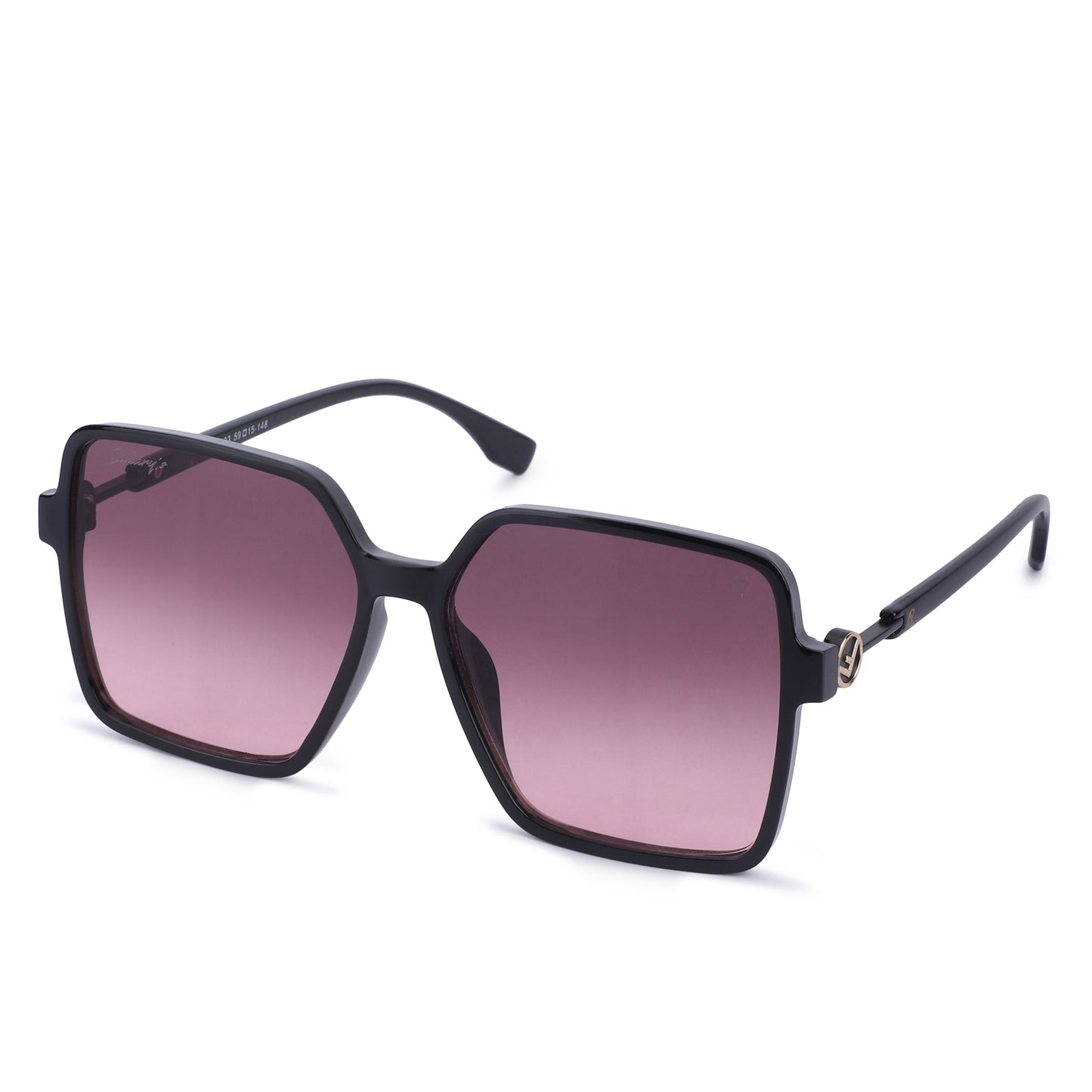 Cilliary's Honey Women's Designer Sunglasses | Size 59-15-148 (BlackPink)