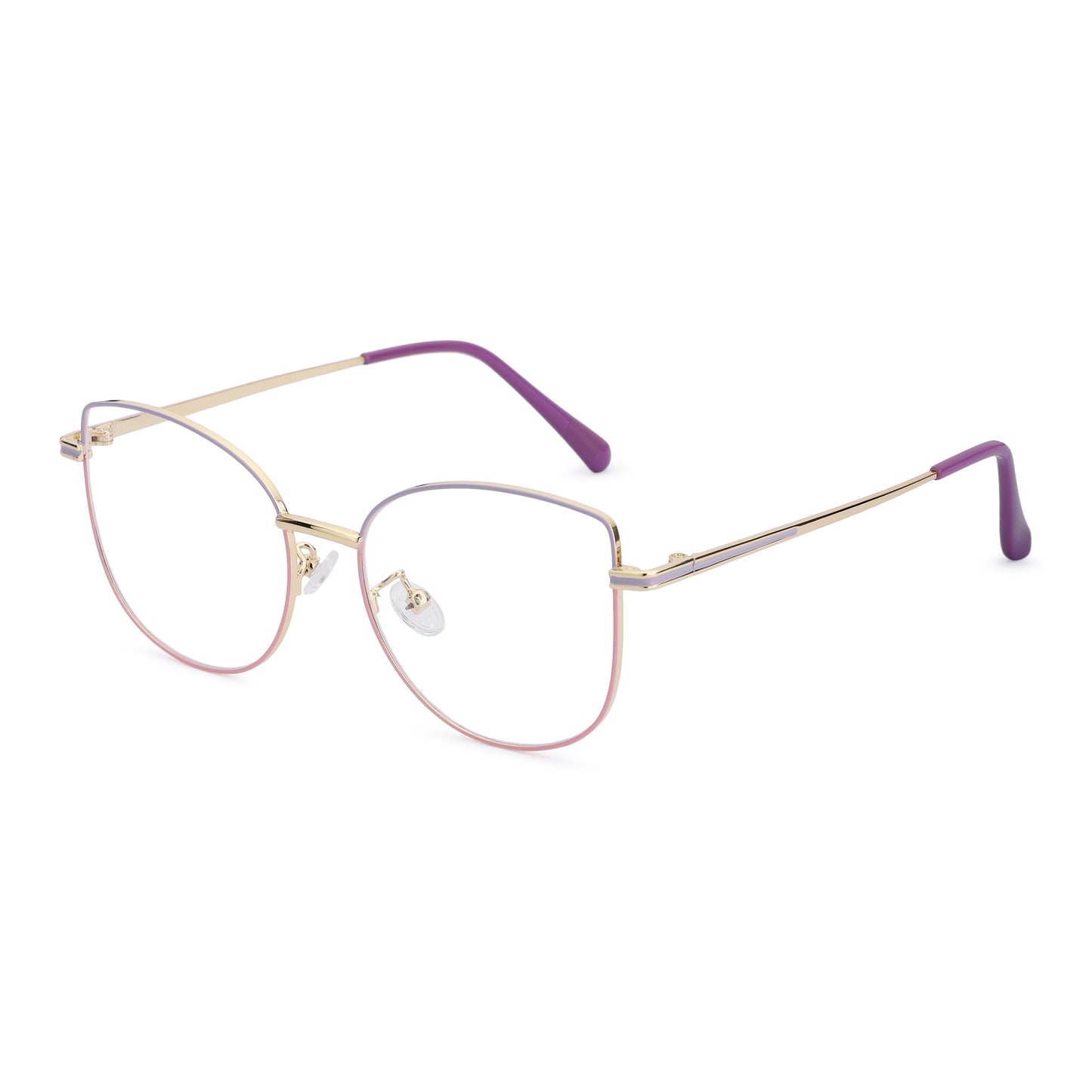 887 Blue Cut Eyewear | 51-17-140 Cat Eye Computer Glasses (GoldPurplePink)