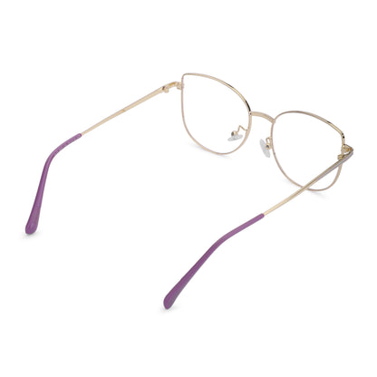 887 Blue Cut Eyewear | 51-17-140 Cat Eye Computer Glasses (GoldPurplePink)