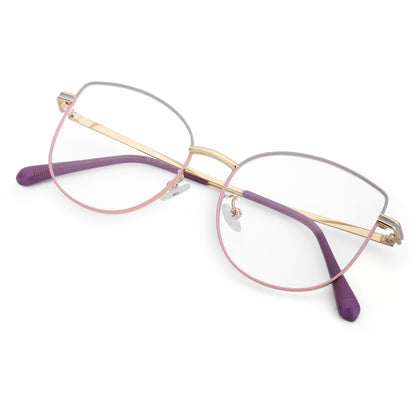 887 Blue Cut Eyewear | 51-17-140 Cat Eye Computer Glasses (GoldPurplePink)
