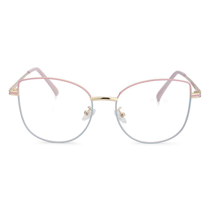 887 Blue Cut Eyewear | 51-17-140 Cat Eye Computer Glasses (GoldPinkGreen)