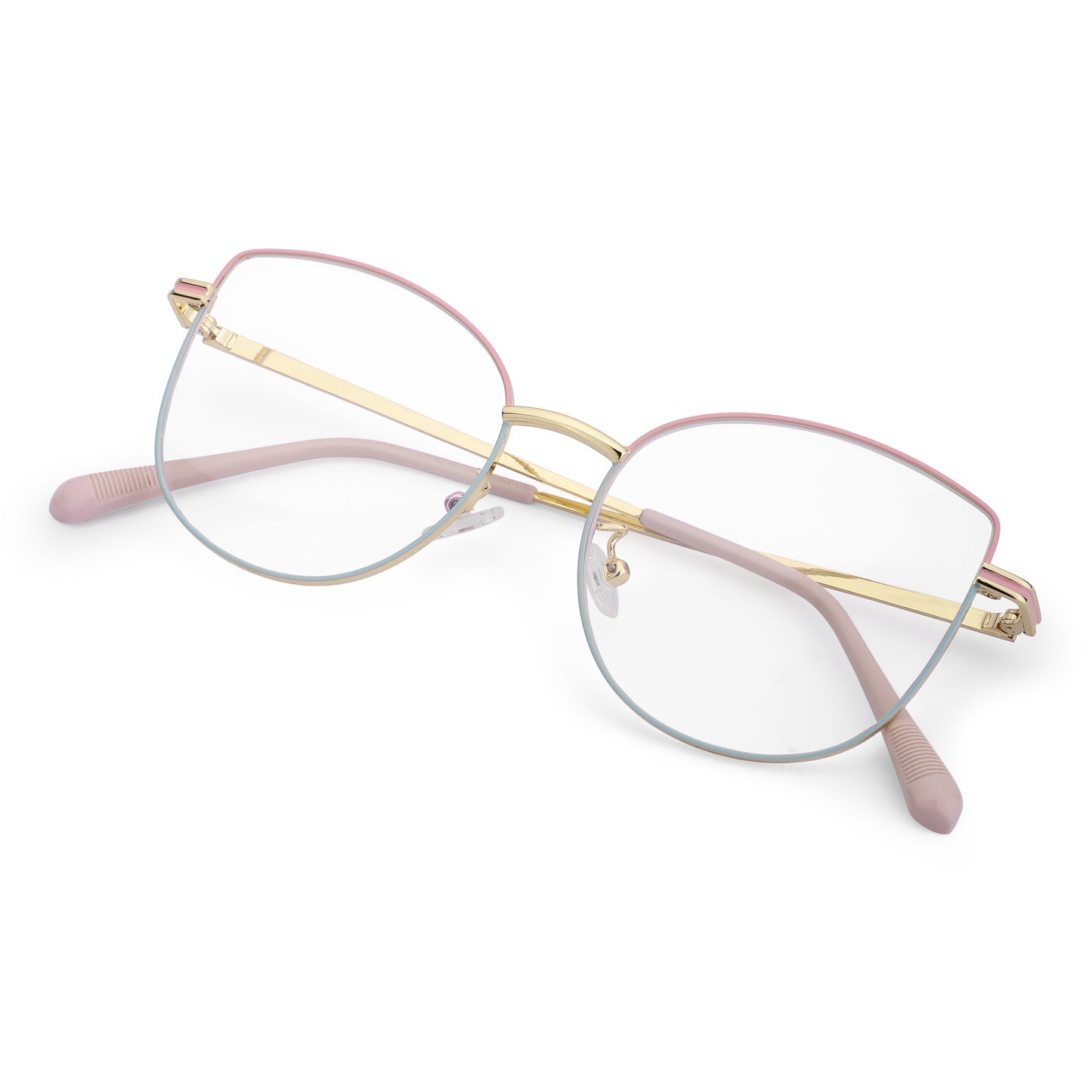 887 Blue Cut Eyewear | 51-17-140 Cat Eye Computer Glasses (GoldPinkGreen)