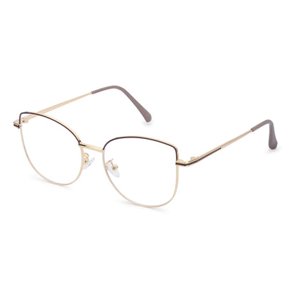 887 Blue Cut Eyewear | 51-17-140 Cat Eye Computer Glasses (GoldBrown)