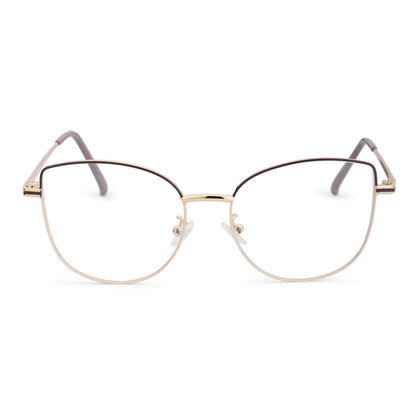 887 Blue Cut Eyewear | 51-17-140 Cat Eye Computer Glasses (GoldBrown)