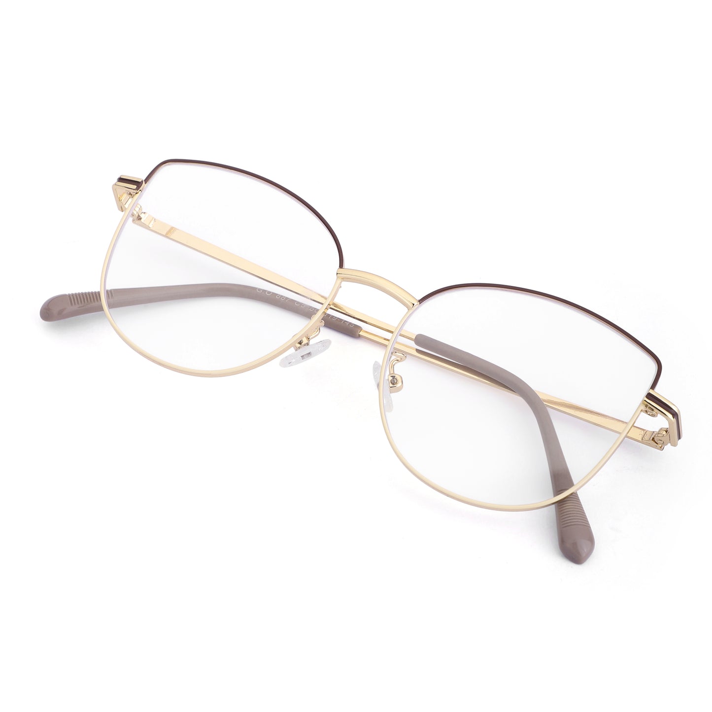 887 Blue Cut Eyewear | 51-17-140 Cat Eye Computer Glasses (GoldBrown)