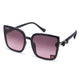 Cilliary's Women’s Oversized Geometric Sunglasses | UV400 Protection | Lightweight Fashion Eyewear | Premium Designer Square Shades for Everyday Wear (Black Pink)