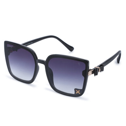 Cilliary's Oversized Geometric Sunglasses for Women | UV400 Protected Fashion Eyewear | Premium Lightweight Frame | Stylish Everyday & Travel Sunglasses ( Black )