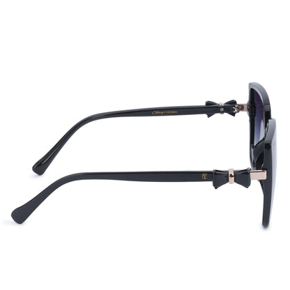 Cilliary's Oversized Geometric Sunglasses for Women | UV400 Protected Fashion Eyewear | Premium Lightweight Frame | Stylish Everyday & Travel Sunglasses ( Black )