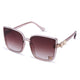 Cilliary's Women's Square Sunglasses | Premium Designer Eyewear with Signature Bow Hinge Detail | UV400 Protected Fashion Sunglasses for Women (TransBrown)