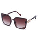 Cilliary's Women's Oversized Square Polarized Sunglasses | UV400 Protection | Gradient Lens | Lightweight Metal Core Frame | Stylish Bow Hinge Detail | Premium Fashion Eyewear