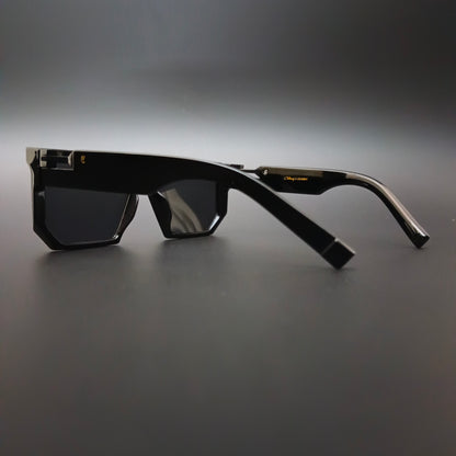 Marshal Glossy Pitch Black ( Unisex, Square, Oversized )