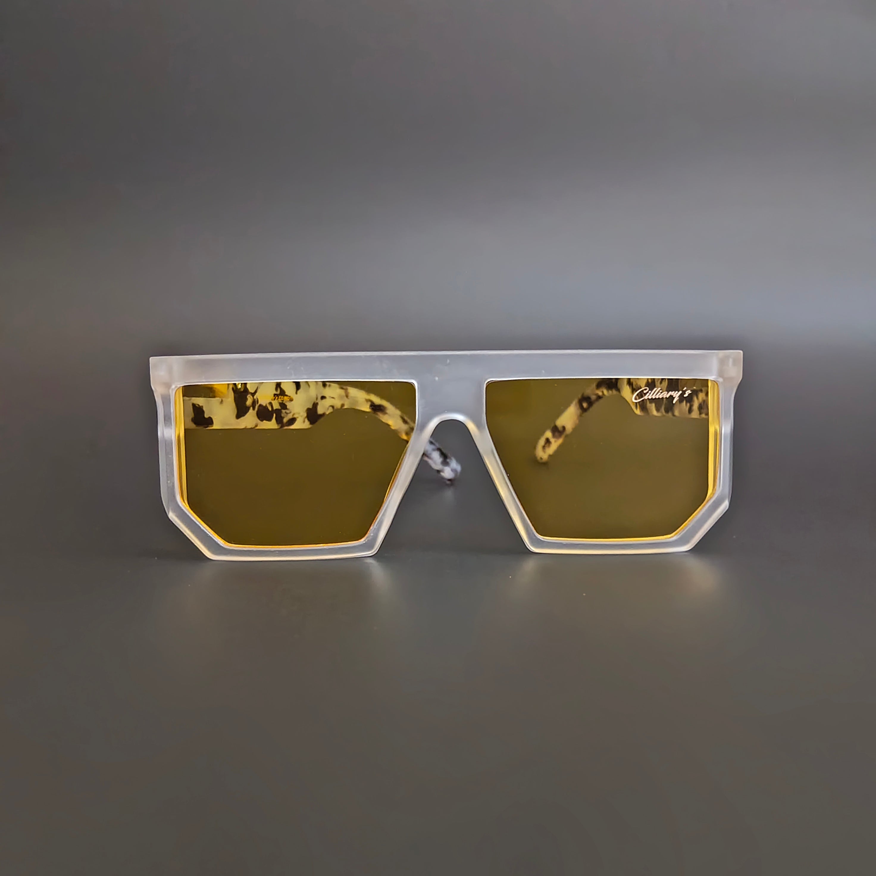 Marshal Matte white Yellow ( Unisex, Square, Oversized )