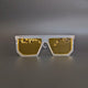 Marshal Matte white Yellow ( Unisex, Square, Oversized )