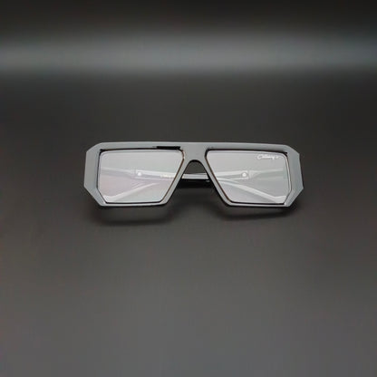 Muster Black Glossy Transparent Glass (Mens, Square)