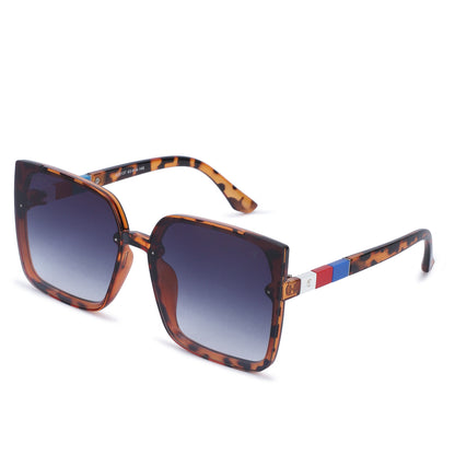 Nova Bloom Anti U.V Leopard Navy Blue Lens