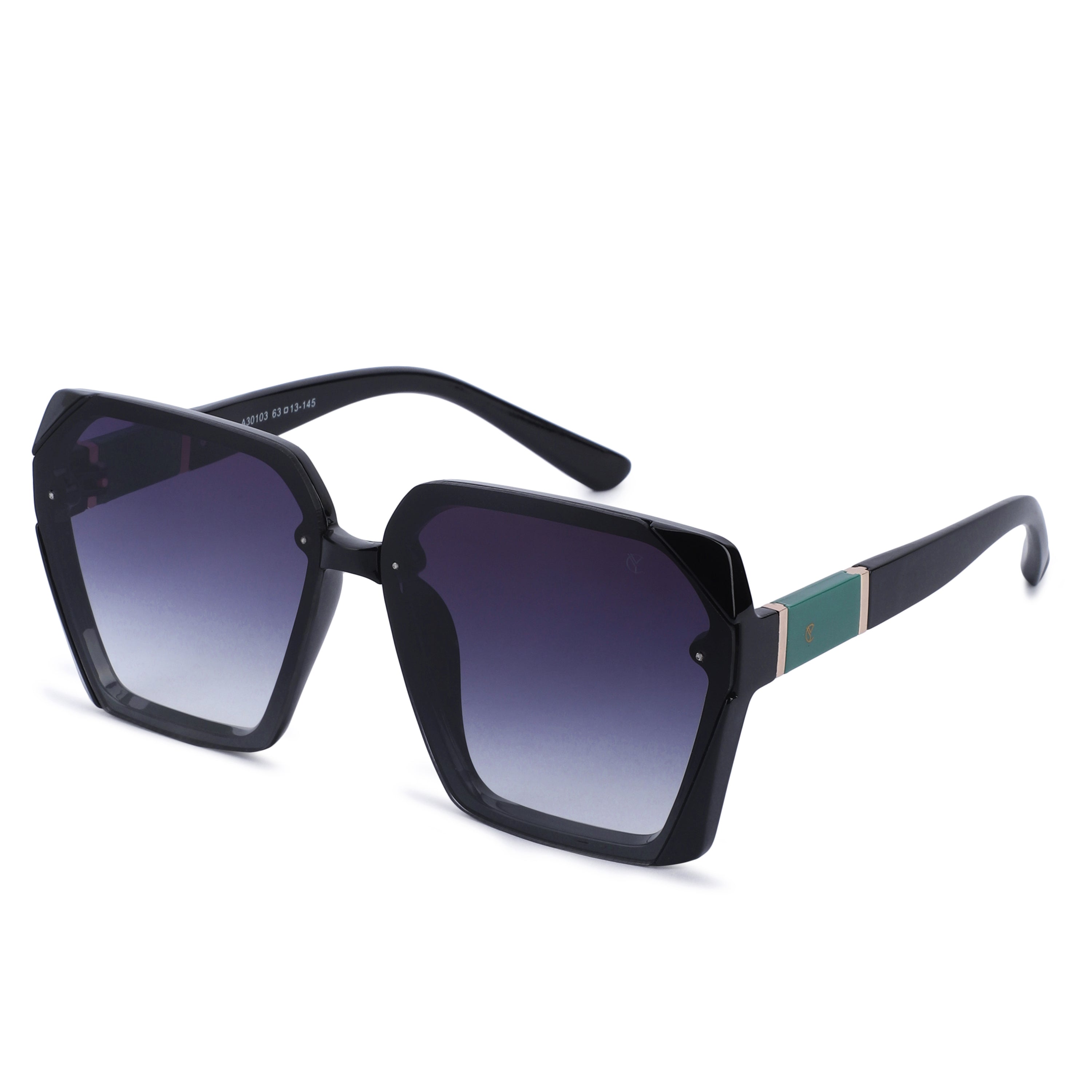 30103 Sapphire Womens Sunglass (Black)