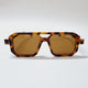 Square Cut Leopard Brown Lens  (Mens)