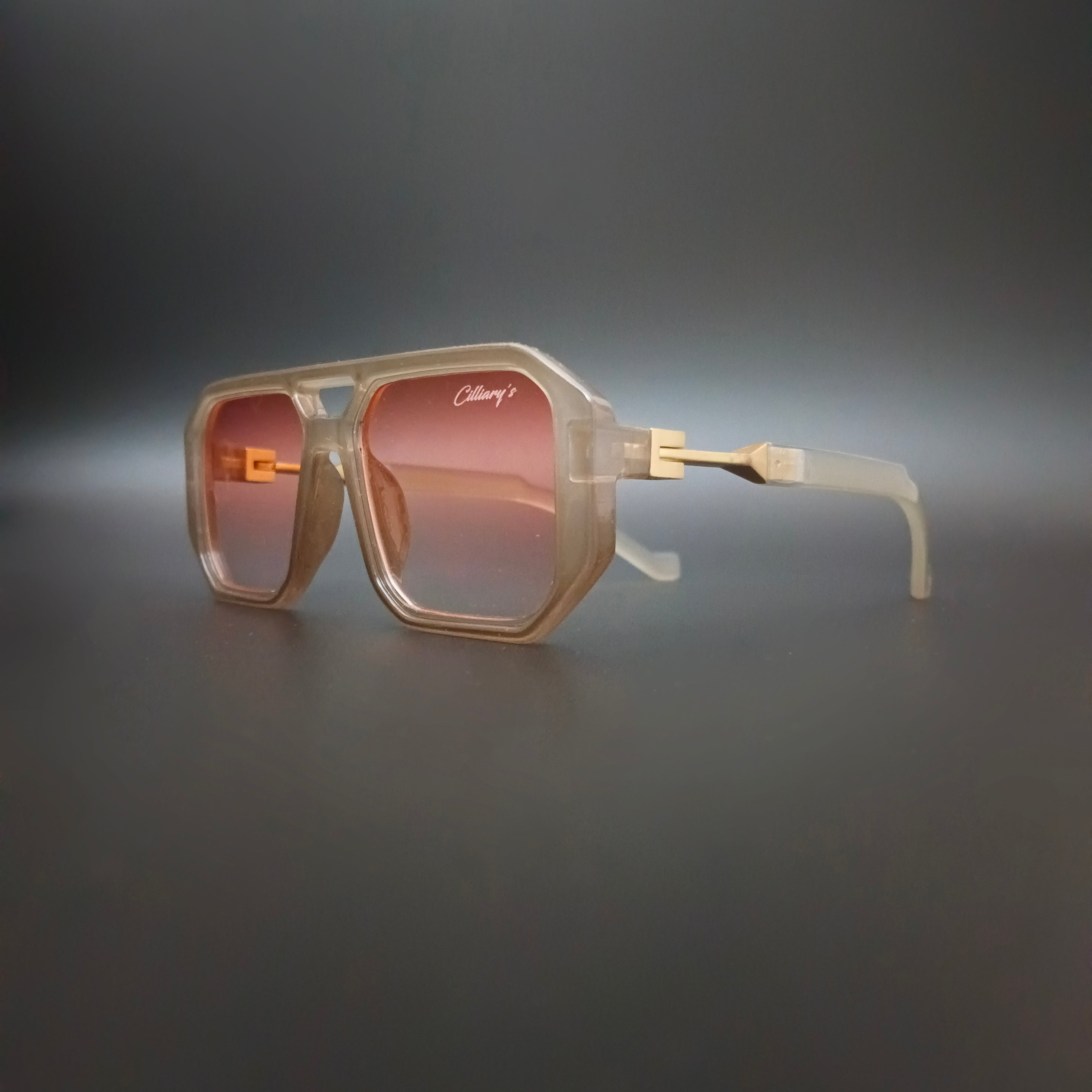 Urban Edge Marigold Pink Glass  (Mens, Square)