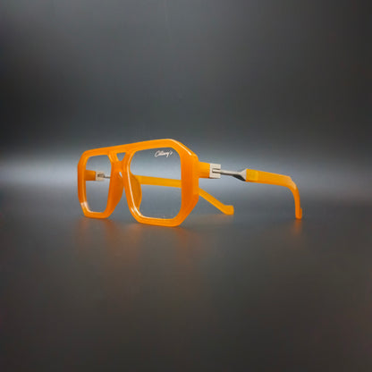 Urban Edge Orange Transparent Glass (Mens, Square)