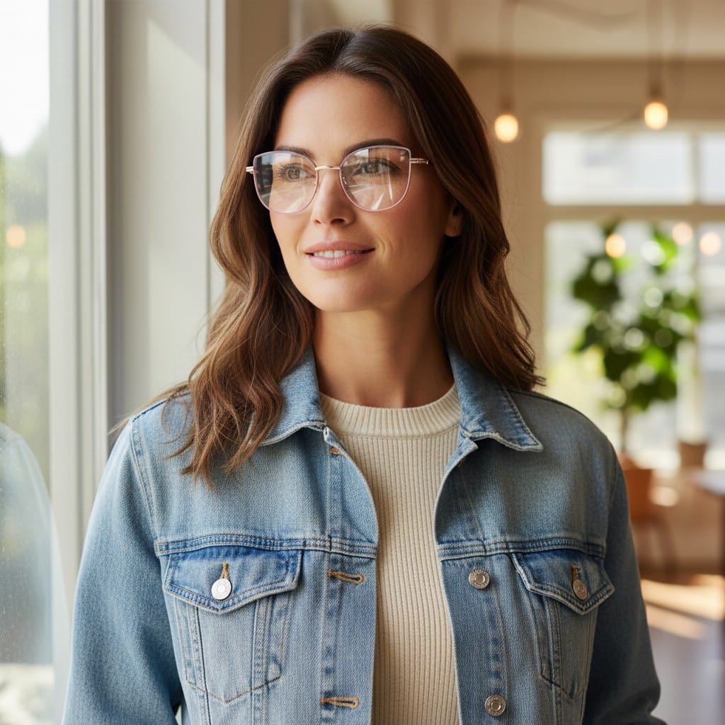 887 Blue Cut Eyewear | 51-17-140 Cat Eye Computer Glasses (GoldPurplePink)
