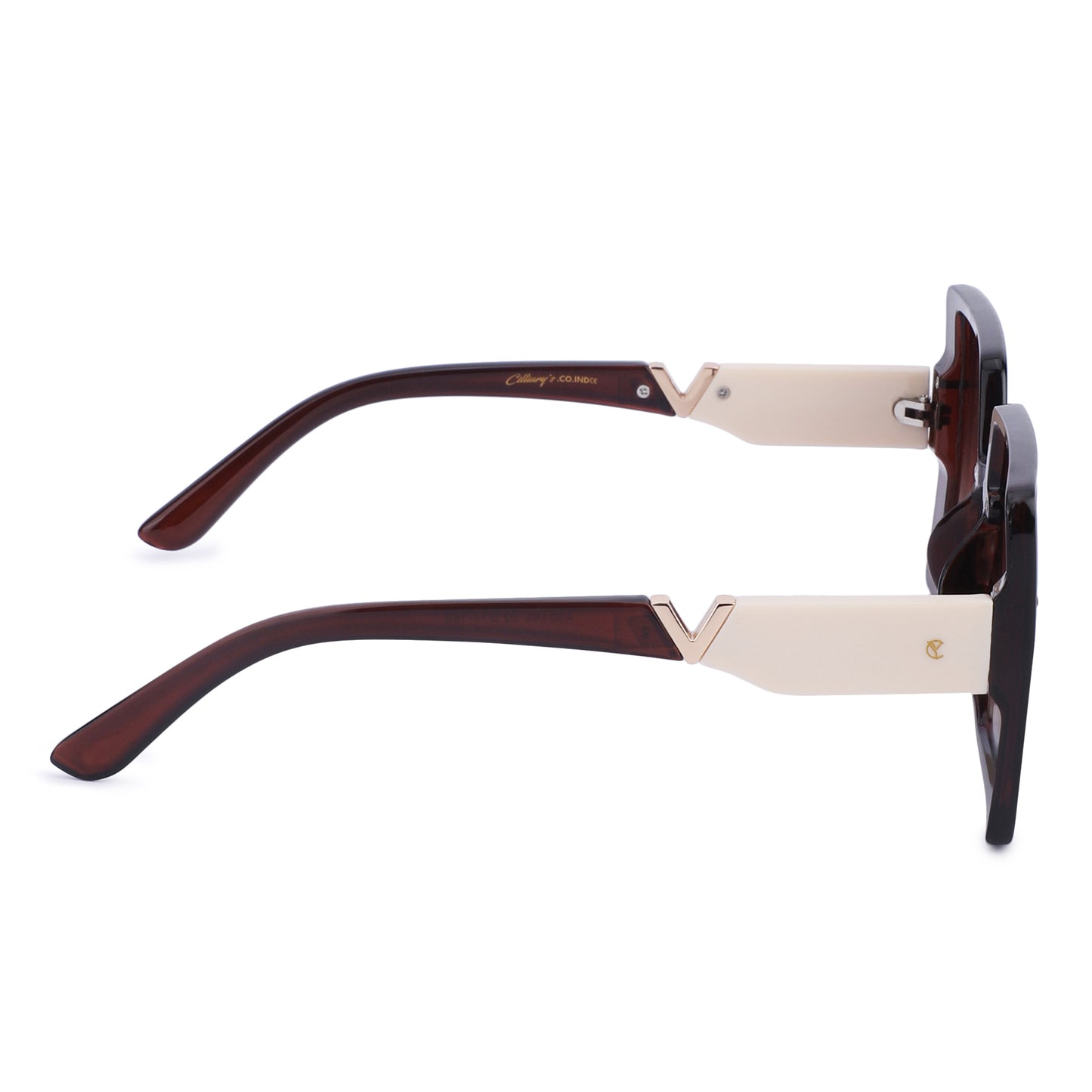 Cilliary's ZyraBold Oversized Square Sunglasses for Women | Size 62-14-149 (Brown)