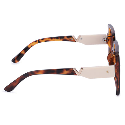 Cilliary's ZyraBold Oversized Square Sunglasses for Women | Size 62-14-149 (LeopardBlack)