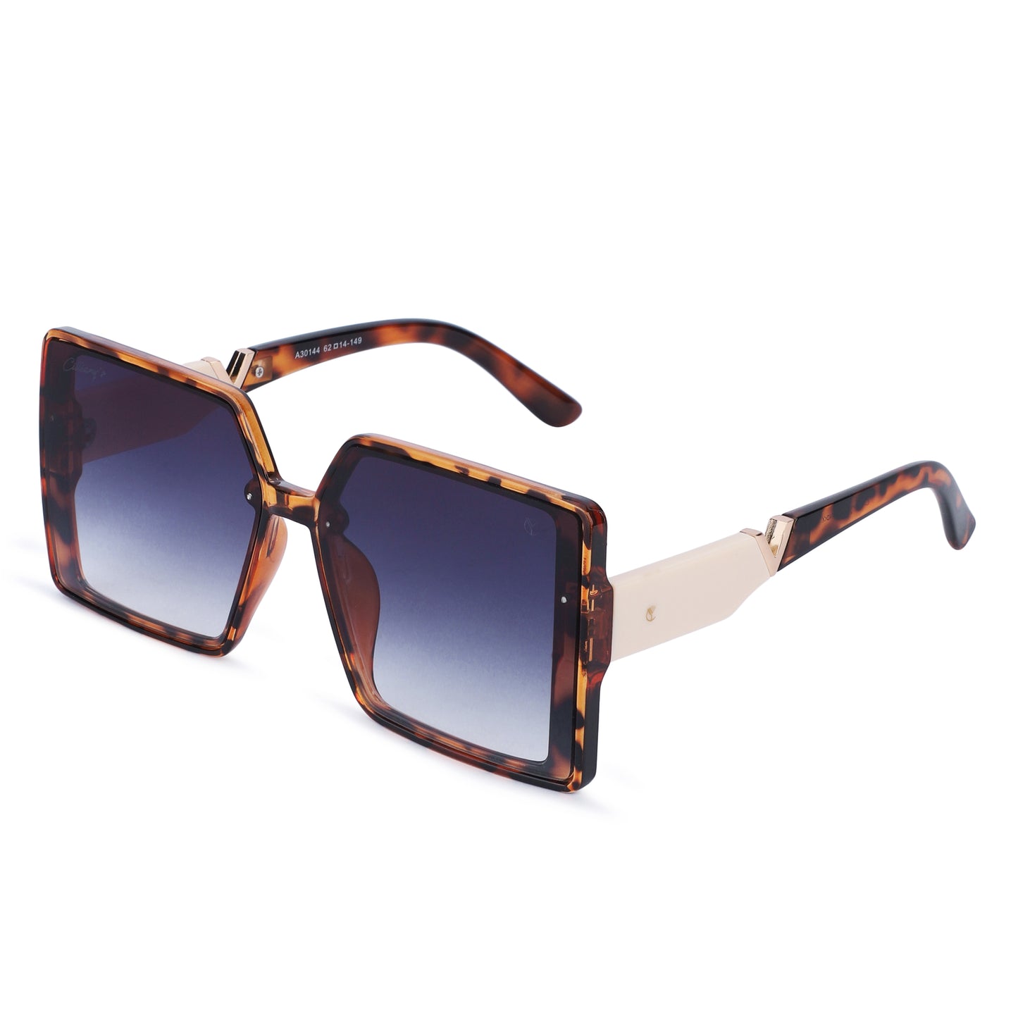 Cilliary's ZyraBold Oversized Square Sunglasses for Women | Size 62-14-149 (LeopardBlack)