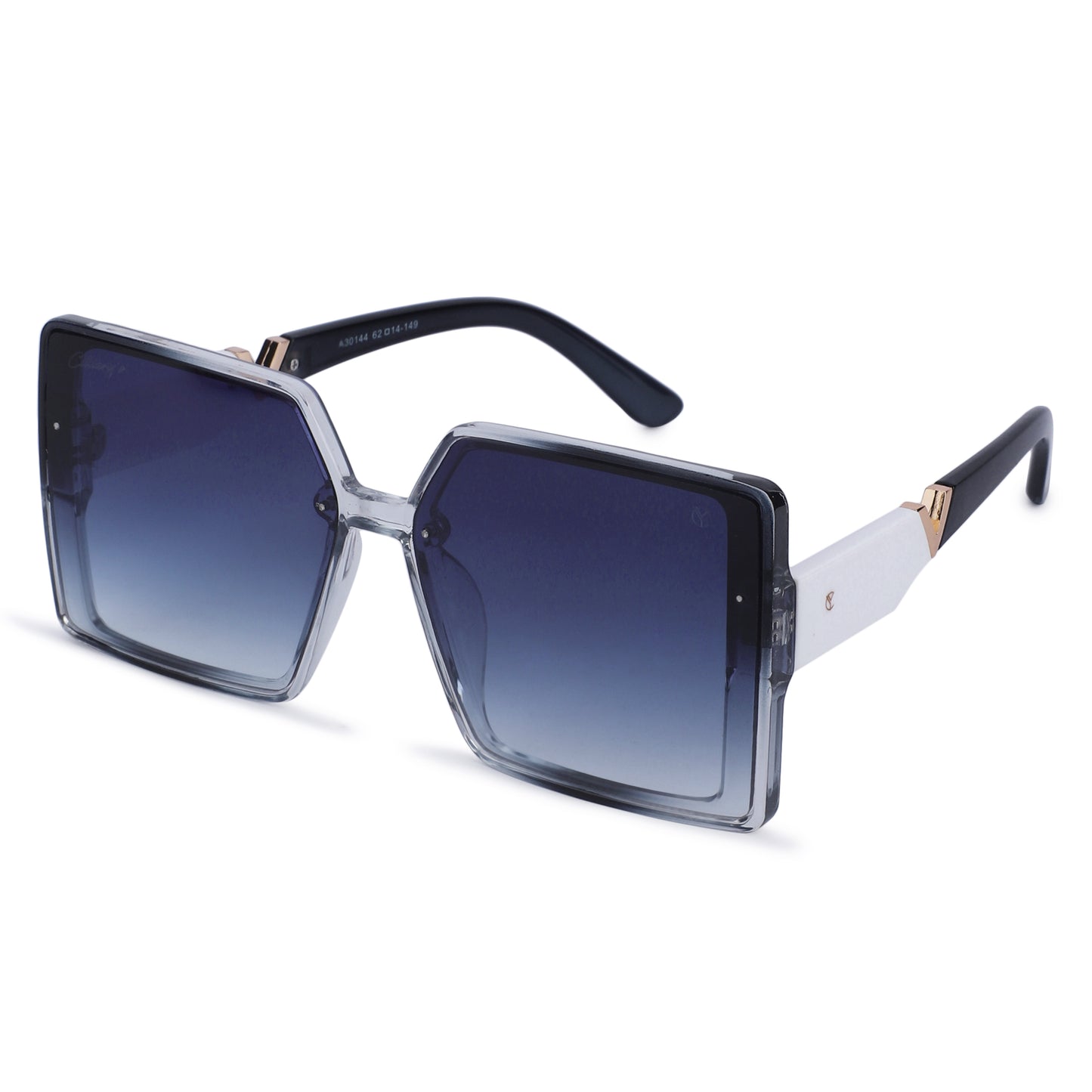 Cilliary's ZyraBold Oversized Square Sunglasses for Women | Size 62-14-149 (TransBlue)