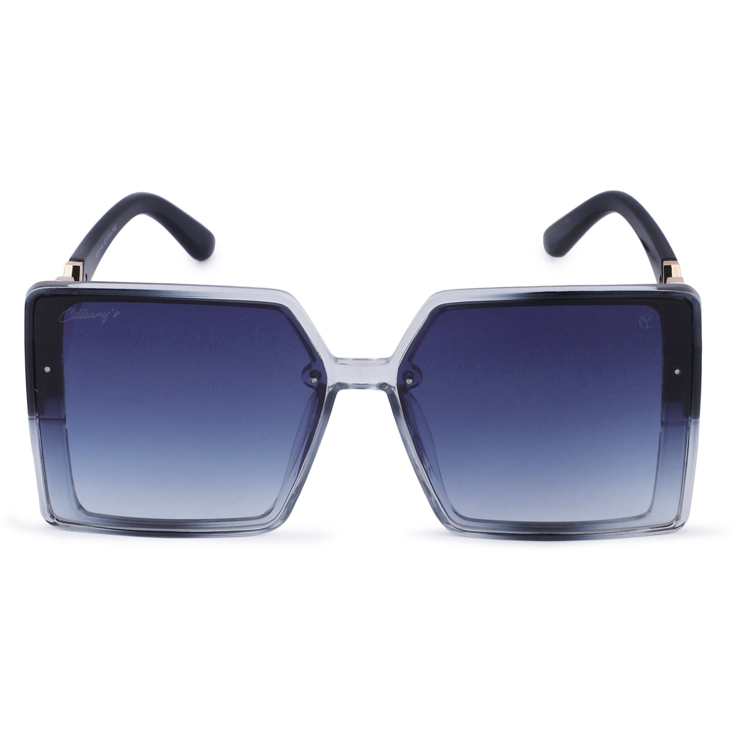 Cilliary's ZyraBold Oversized Square Sunglasses for Women | Size 62-14-149 (TransBlue)