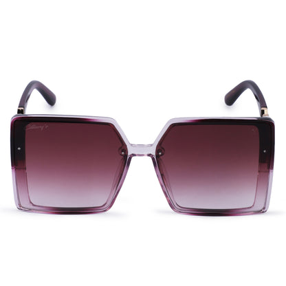 Cilliary's ZyraBold Oversized Square Sunglasses for Women | Size 62-14-149 (TransPink)