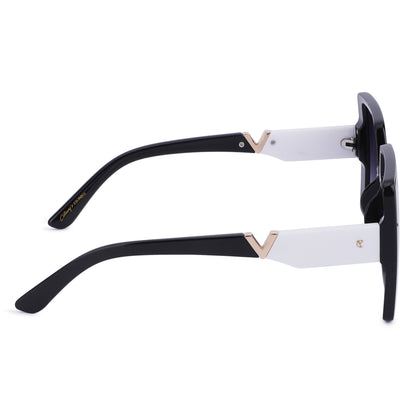 Cilliary's ZyraBold Oversized Square Sunglasses for Women | Size 62-14-149 (Black)