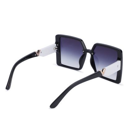 Cilliary's ZyraBold Oversized Square Sunglasses for Women | Size 62-14-149 (Black)