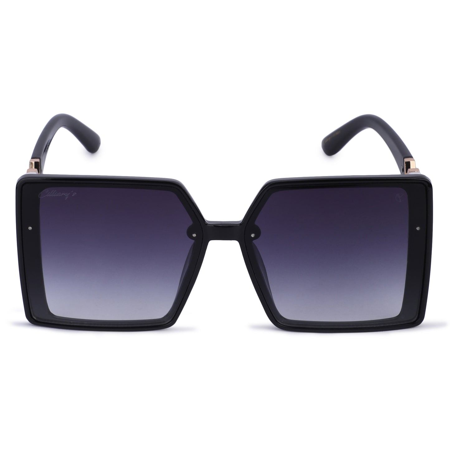 Cilliary's ZyraBold Oversized Square Sunglasses for Women | Size 62-14-149 (Black)