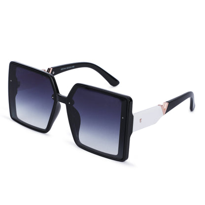 Cilliary's ZyraBold Oversized Square Sunglasses for Women | Size 62-14-149 (Black)