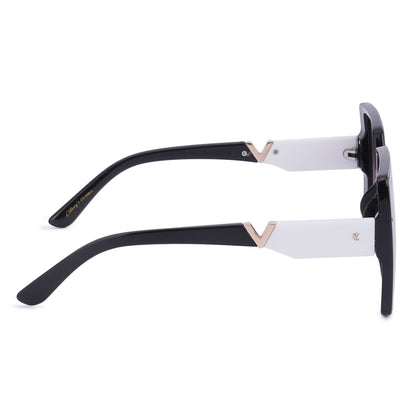 Cilliary's ZyraBold Oversized Square Sunglasses for Women | Size 62-14-149 (BlackPink)