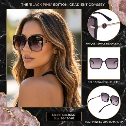 30127 BeigeLuxe Womens Sunglass (BlackPink)