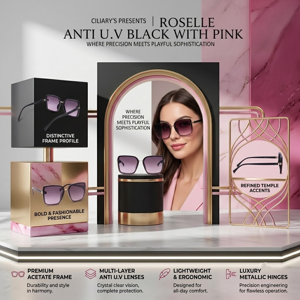 30116 Roselle Womens sunglass (BlackPink)